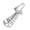 Zreneyfex Fishbone Spring Hooks with Anti-Slip BAuckles, Aluminum Alloy Tent