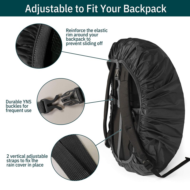 Unigear 10-90L Reflective Rainproof Backpack Cover Waterproof Dustproof Abrasion Resistant