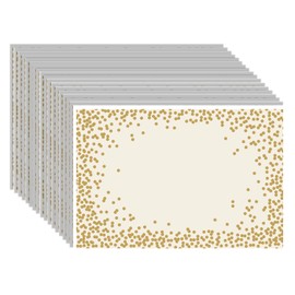 Kitchen Papers Gold Confetti Disposable Paper Placemats for Table - 18 Sheets American Made