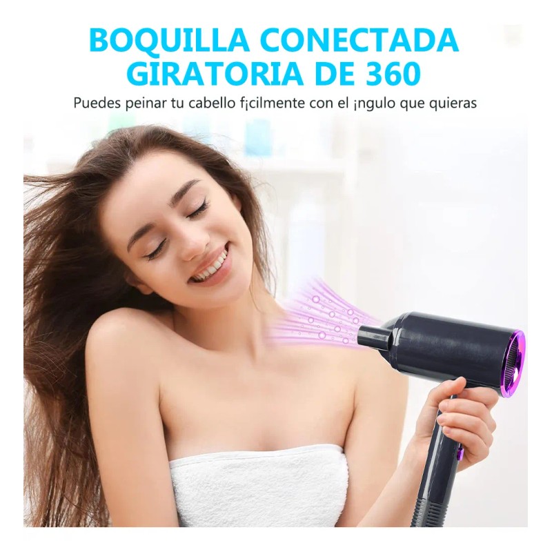 Secadora De Cabello Profesional Portátil De 800w Y 2 Veloc