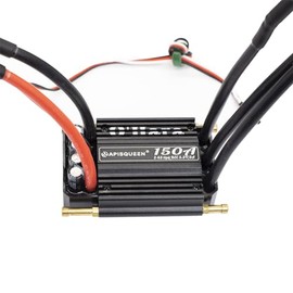 ApisQueen O'Hara 150A 2-6S LiPo ESC Waterproof Brushless Electronic Speed Controller with BEC and XT90 6.0mm Banana Head Connector for RC Boats Model Ship