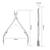 Stainless steel cuticle nipper and cuticle pusher for dead skin