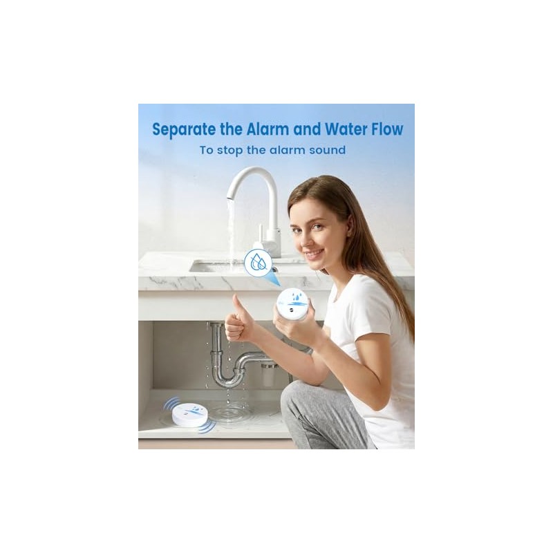 5-Pack Water Leak Detectors with 100dB Alarm for Home Safety