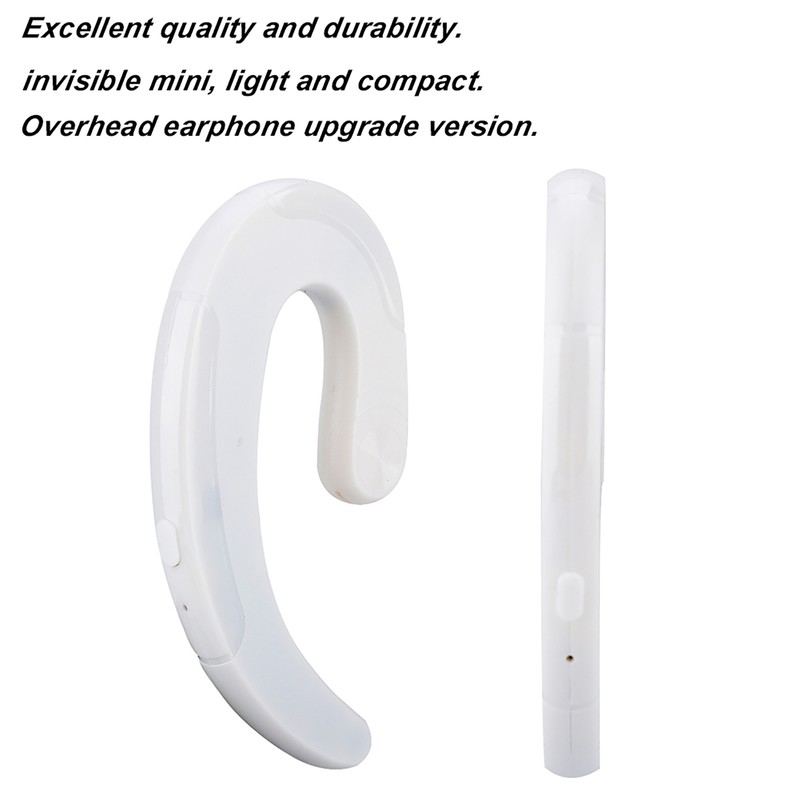 HBQQ25C Handsfree Bluetooth Waterproof Wireless Sport Headset with Mic White