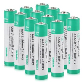 Enegitech AAA Lithium Batteries, 1.5V Non-Rechargeable Triple AAA Battery for Water Leak Detector TV Remote Control Hygrometer Flashlight (AAA 12 Pack)