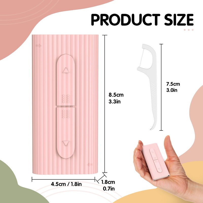 RAZOKO Dental Floss Portable Case, Storage 10 Picks Floss in