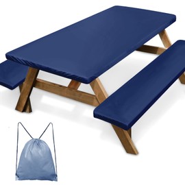 Britown Picnic Table Cover with Bench Covers, Blue, 96 Inch, 3PCS