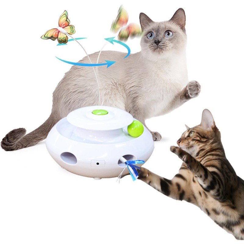ALL FOR PAWS 3 in 1 Interactive Cat Butterfly Flutter