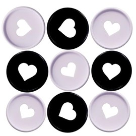 ITSYHPRO 100pcs Planner Expander Discs 1.26Inch Book Binding Disc for Discbound Notebook Accessories Heart Binder Rings(White Black Mixed,1.26 inch/32 mm)