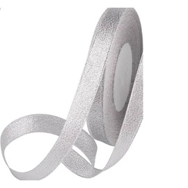Metallic Organza Ribbon Silver Size 6mm Christmas Wrap Presents Crafts Jewellery Making Fashion Charms Decoration Buy 3 & GET 1 Free (6mm, Silver)