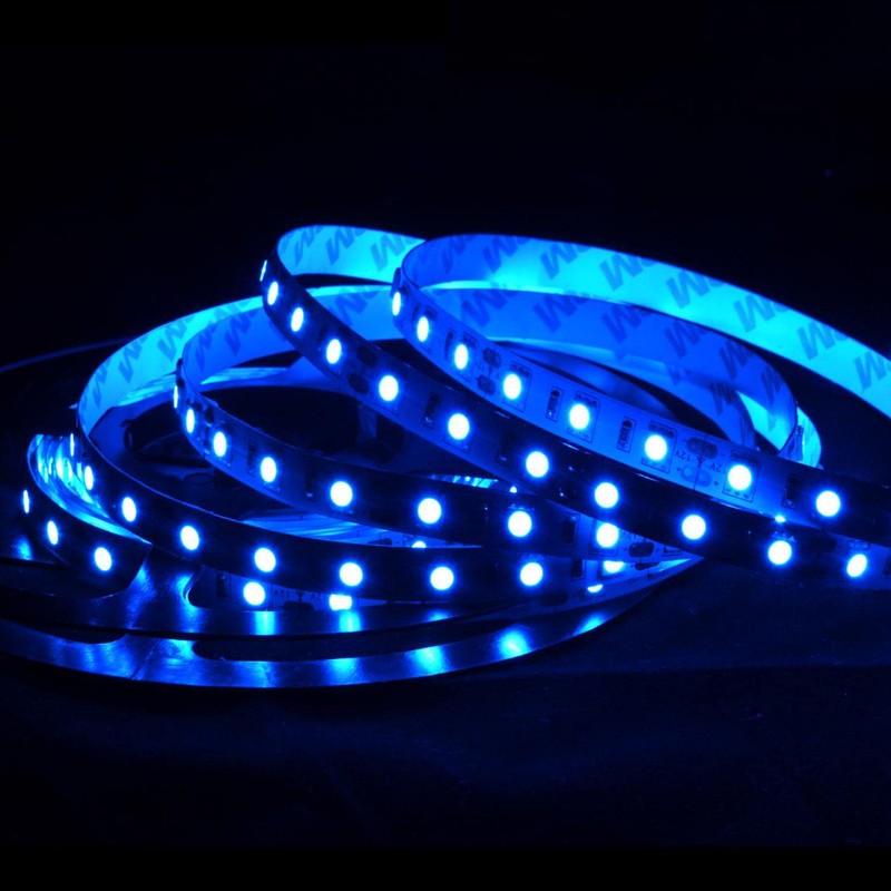 HAUTY Blue LED Strip Light, Non-Waterproof 16ft/5m SMD5050 (60 LED/s)