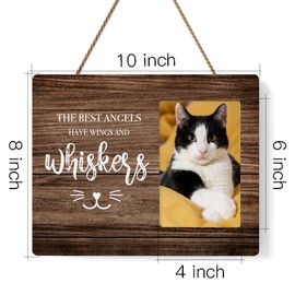 Pet Memorial Gifts for Cats, Cat Memorial Gifts for Loss Of Cat, Pet Loss Sympathy Gift Picture Frame, Pet Loss Gifts, Pet Remembrance Gift Cat Memorial Photo Frame for Desk Shelf Table Room Decor