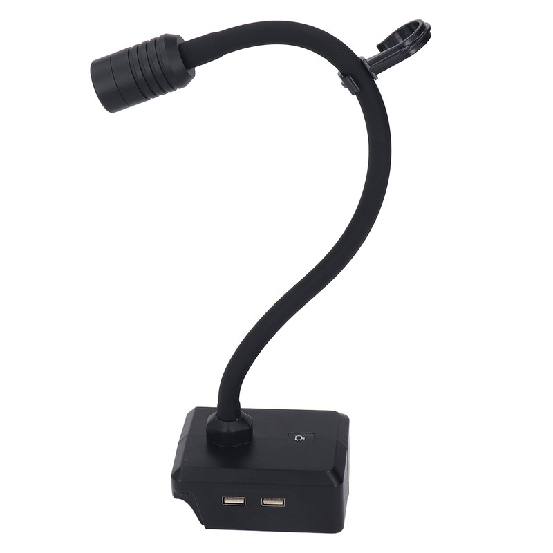 LED Work Light Cordless Gooseneck Lamp 3 Modes Dual USB