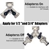 Water Connection Distributor, Y-shaped Distributor, 3/4 Inch Two-Way Splitter with
