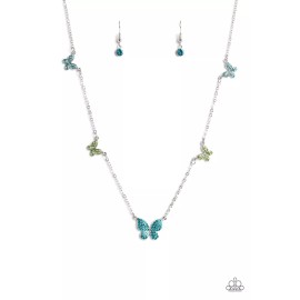 Paparazzi Fairy Special Blue Necklace With Free Earrings 🦋 Butterfly