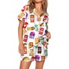 Womens Button Down Pajama Sets Soft Button Down Loungewear 2