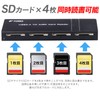 FUNKS SD Card Reader, 4 Slots, 4 Slots, 4 in