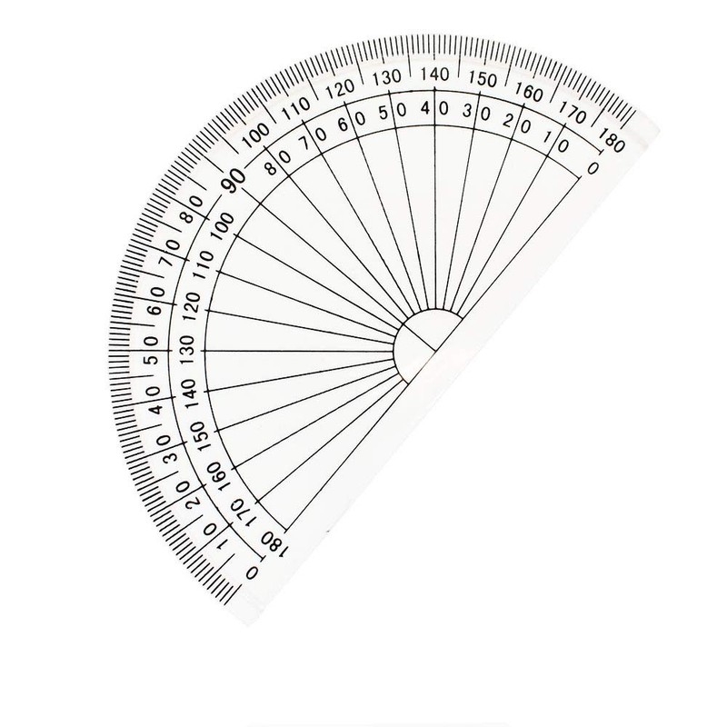 Leline's 4 Inch Protractor, Plastic Student Math Protractors, Pack of