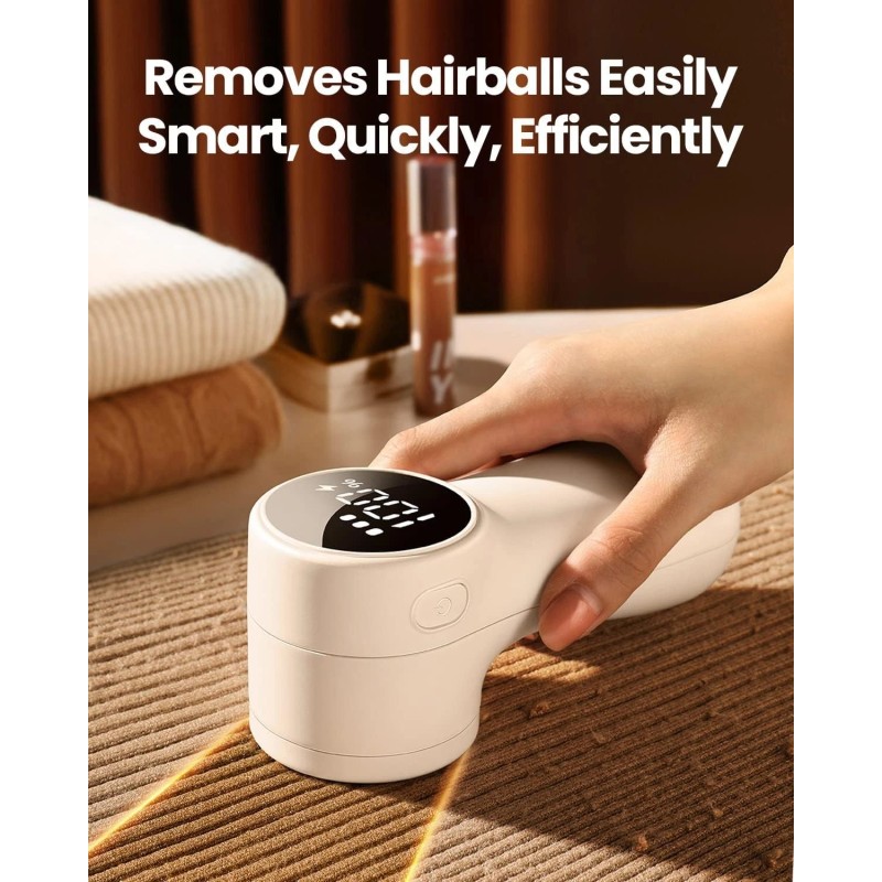 Gaiatop Fabric Shaver Rechargeable Lint Remover 3-Speed White