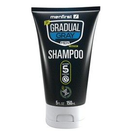 MENFIRST - Champú para oscurecer el cabello gris, color gradual para cobertura gris, hipoalergénico y sin químicos, tonos oscuros                     