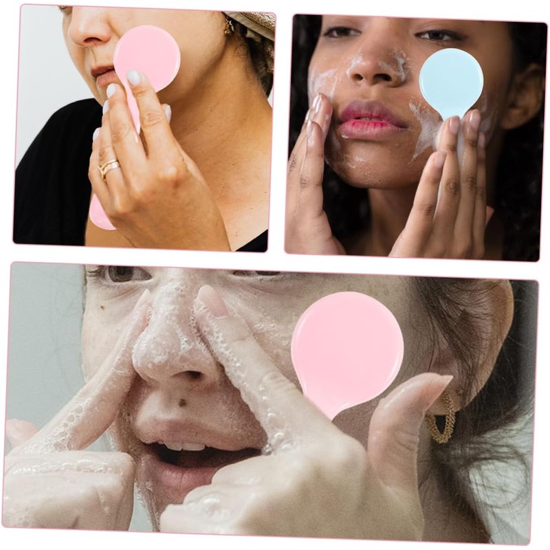PACKOVE Cepillo Limpiador Facial De Silicona 4pcs Exfoliante Facial Cepillo