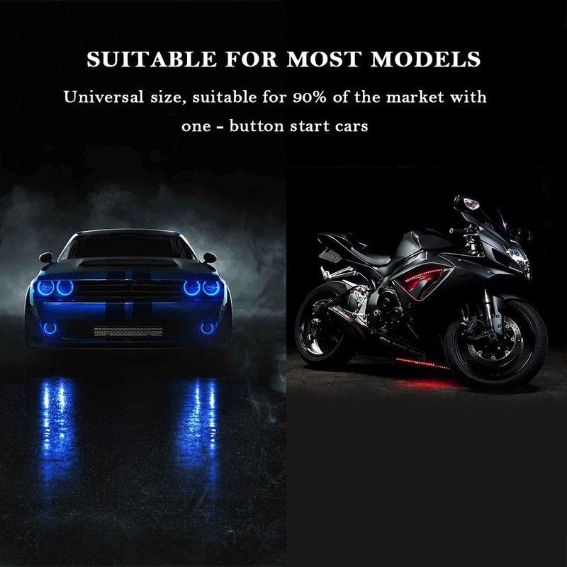 carleef Car Push Start Button Cover,Fashionable Push to Start Button