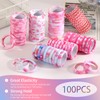 Bessrung 100 PCS No Damage Hair Ties, Seamless Elastic Hair
