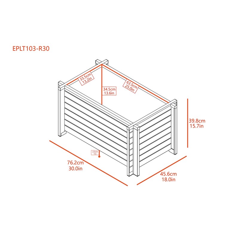 ecoFLEX 30" Wide Planter
