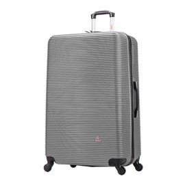 InUSA ROYAL Hardside Spinner Luggage with Ergonomic Handles | Spacious Travel Suitcase with Four Spinner Wheels and Studs | 32 Inch Extra Large Spinner Luggage | Silver