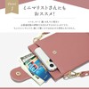 Smartphone Pouch, Shoulder Pochette, Bag, Strap, Leather, Pochette (Rose Pink)