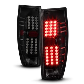 ACANII - For NEW Black Smoke 2002-2006 Chevy Avalanche 1500 2500 LED Tail Lights Brake Lamps Driver & Passenger Side