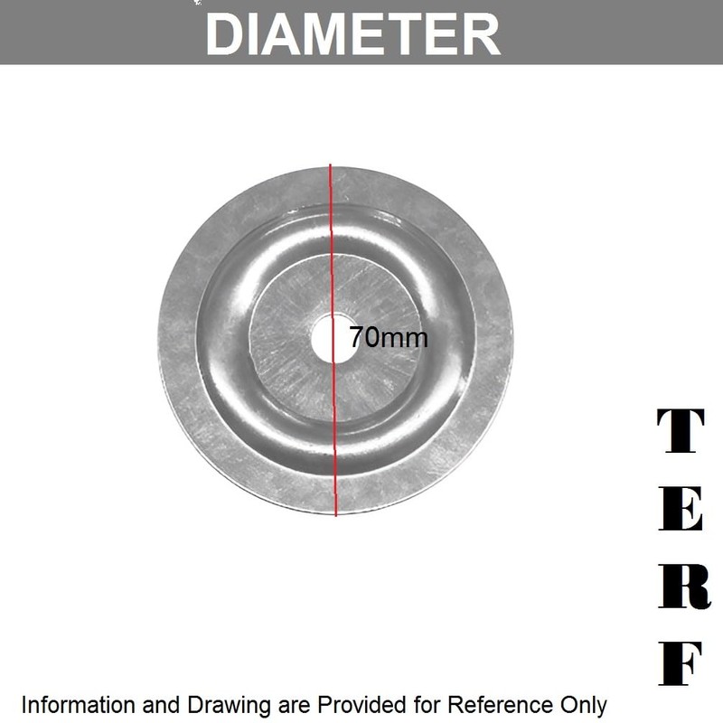 TERF® 70mm Metal Insulation Fixing Discs 70mm (2.75 inch) Metal