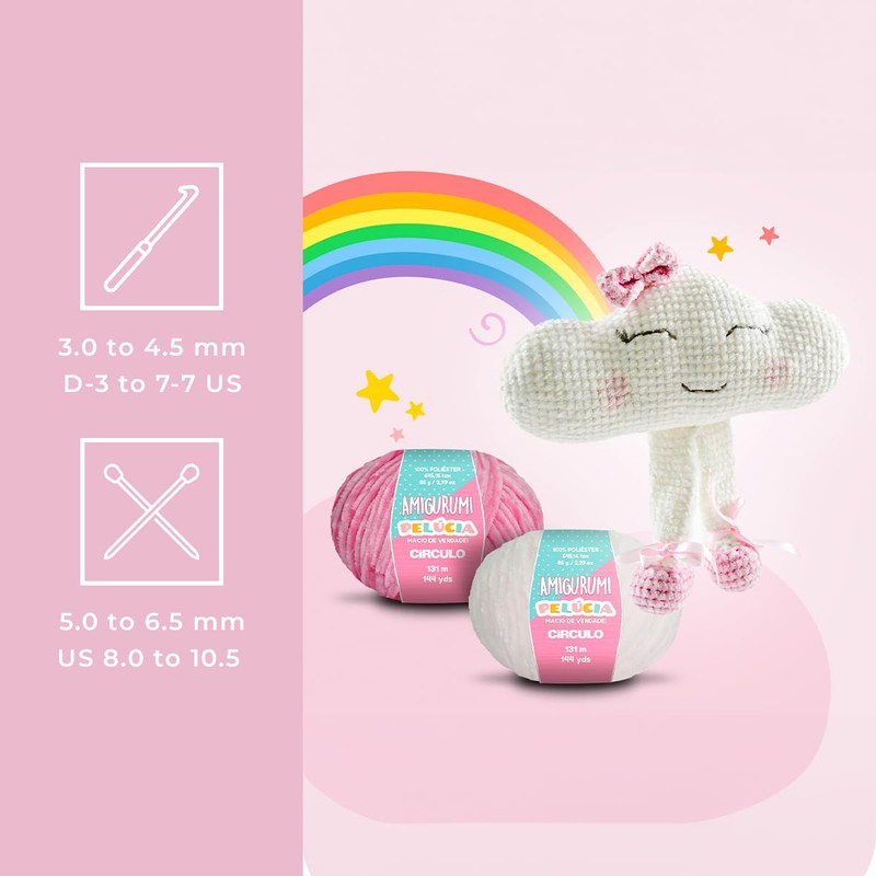 Circulo Amigurumi Pelucia Yarn 131metre 85g - Solar