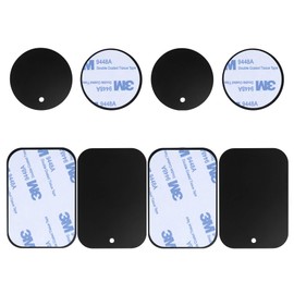 8-Pack Replacement Mount Metal Plates D.Sking Car Phone Holder Iron Plates for Car Mount Car Kits (8-Pack Black)