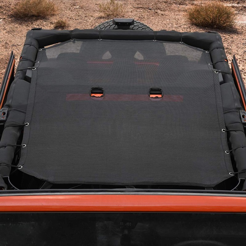 Voodonala for Jeep JK Sunshade Mesh Sun Shade Bikini Top