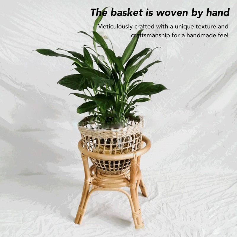 2PCS Woven Basket Handwoven Sea Grass Storage Basket for Flower