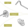 Qancekoo 4 Inch Hook and Eye Latch Stainless Steel Latche