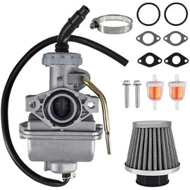 PZ20 Carburetor Kit Fits for Kazuma Baja Coolster 50cc 70cc 90cc 110cc 125cc TaoTao 110B NST SunL ATV Go Kart Dirt Bike 2004-2013 Honda CRF50F XL75 CRF80F XR50R 4-stroke