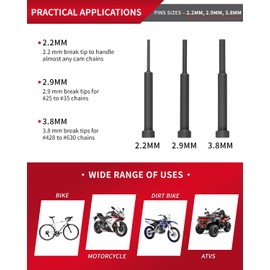 DAYUAN 13 pcs Motorcycle Chain Breaker Set, Chain Removal Tool Chain Cutter and Riveter Kit for Cam and 25 to 630 Chains