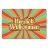 speecheese Colourful Herzlich Welcome Doormat in 40 x 60 cm