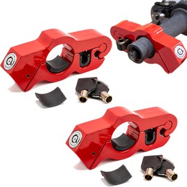 2PCS Motorcycle Locks Anti Theft Set – Heavy Duty Throttle & Brake Lever Lock, Security Combo for Motorbike, Scooter, ATV, Dirt Bike