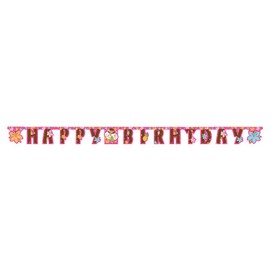 Creative Converting Pink Luau Fun Happy Birthday Jointed Party Banner