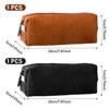 2-Piece Corduroy Pencil Case, Simple Plain Pencil Case, Large Stationery
