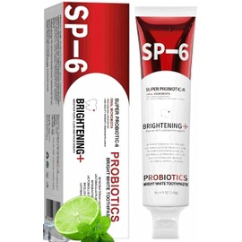 Sp-6 Probiotics Whitening Toothpaste, Sp-6 Ultra Whitening Toothpaste, Enhanced Formula with Enamel-Safe, Fluoride-Free, Fresh Breath Mint Flavor for Oral Health (1)