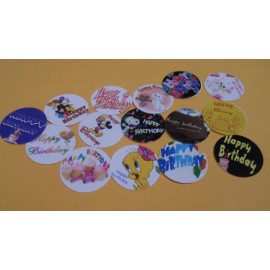 Unbranded Pre Cut One Inch Bottle Cap Images Happy Birthday Mix Free Shipping - photo, 15 images