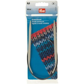 Prym 211307 Rundstricknadeln ALU 60 cm 6,00 mm grau