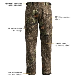 Blocker Outdoors Shield Series Fused Cotton Pants, Hunting Pants for Men MO Country Roots, Medium
