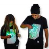 Illuminated Apparel T-Shirt Fluorescente Interattiva (Nero/Verde, M)