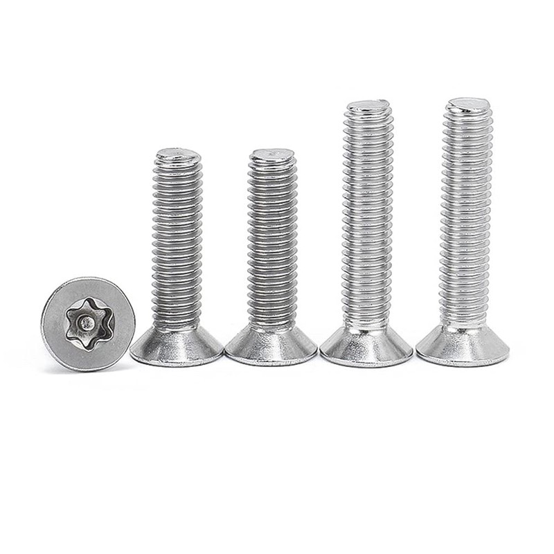 ANSIEDIO Torx Countersunk Screws Bolts with Column Stainless Steel Flat