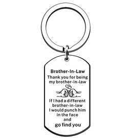 JMIMO Brother In Law Gifts Keyring Funny Brother In Law Christmas Birthday Gift